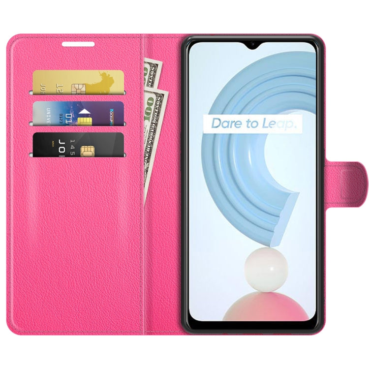 For OPPO Realme C21Y Litchi Texture Horizontal Flip Protective Case with Holder & Card Slots & Wallet
