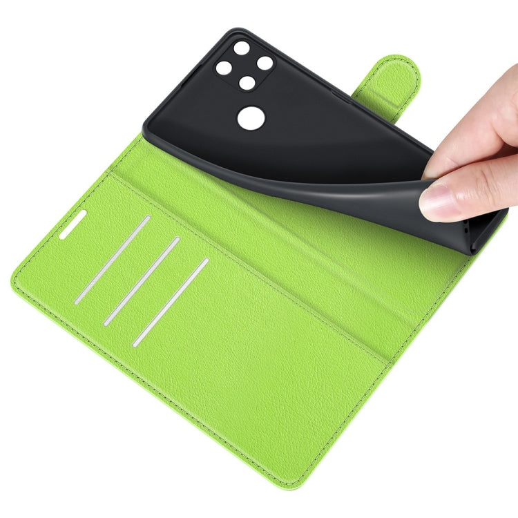 For OPPO Realme C21Y Litchi Texture Horizontal Flip Protective Case with Holder & Card Slots & Wallet