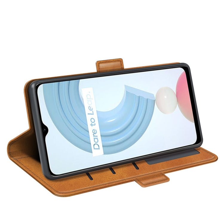 For OPPO Realme C21Y Dual-side Magnetic Buckle Horizontal Flip Leather Case with Holder & Card Slots & Wallet