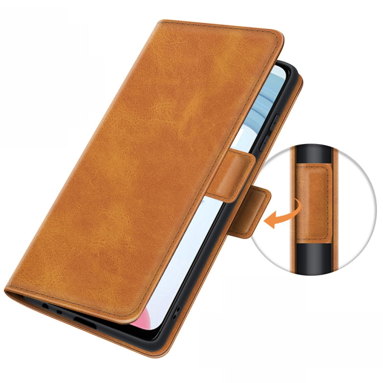 For OPPO Realme C21Y Dual-side Magnetic Buckle Horizontal Flip Leather Case with Holder & Card Slots & Wallet