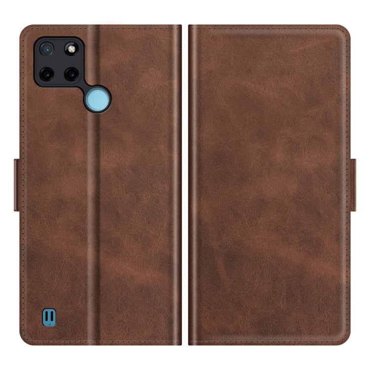 For OPPO Realme C21Y Dual-side Magnetic Buckle Horizontal Flip Leather Case with Holder & Card Slots & Wallet