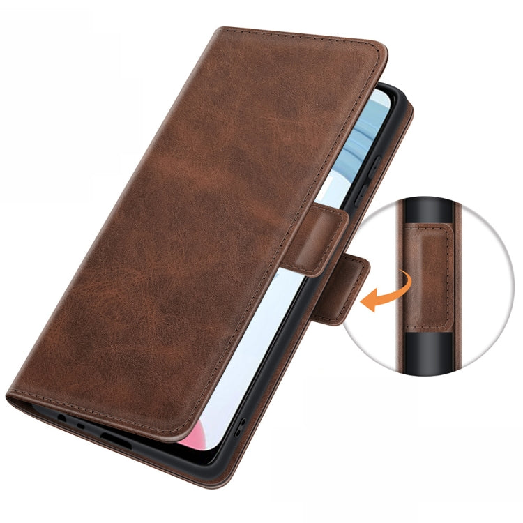 For OPPO Realme C21Y Dual-side Magnetic Buckle Horizontal Flip Leather Case with Holder & Card Slots & Wallet