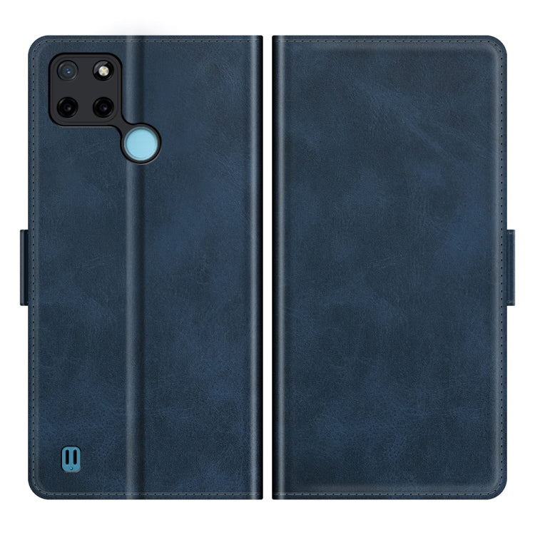 For OPPO Realme C21Y Dual-side Magnetic Buckle Horizontal Flip Leather Case with Holder & Card Slots & Wallet