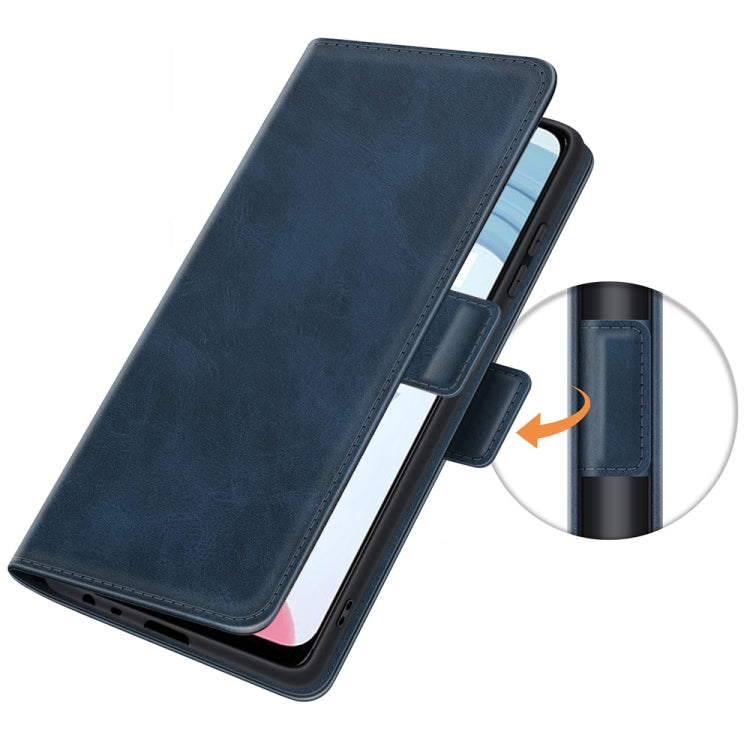 For OPPO Realme C21Y Dual-side Magnetic Buckle Horizontal Flip Leather Case with Holder & Card Slots & Wallet