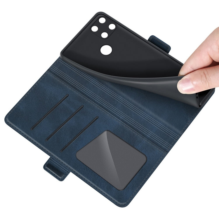 For OPPO Realme C21Y Dual-side Magnetic Buckle Horizontal Flip Leather Case with Holder & Card Slots & Wallet