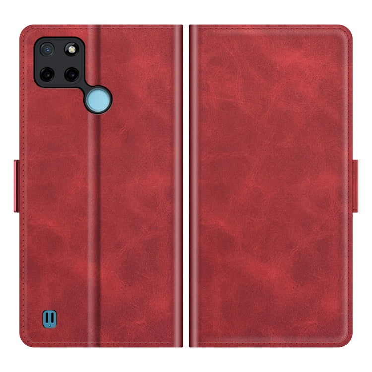 For OPPO Realme C21Y Dual-side Magnetic Buckle Horizontal Flip Leather Case with Holder & Card Slots & Wallet