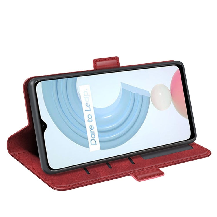 For OPPO Realme C21Y Dual-side Magnetic Buckle Horizontal Flip Leather Case with Holder & Card Slots & Wallet