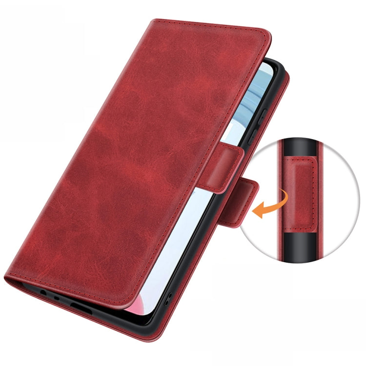 For OPPO Realme C21Y Dual-side Magnetic Buckle Horizontal Flip Leather Case with Holder & Card Slots & Wallet