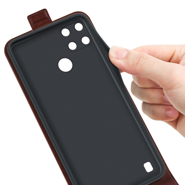 For OPPO Realme C21Y R64 Texture Single Vertical Flip Leather Protective Case with Card Slots & Photo Frame