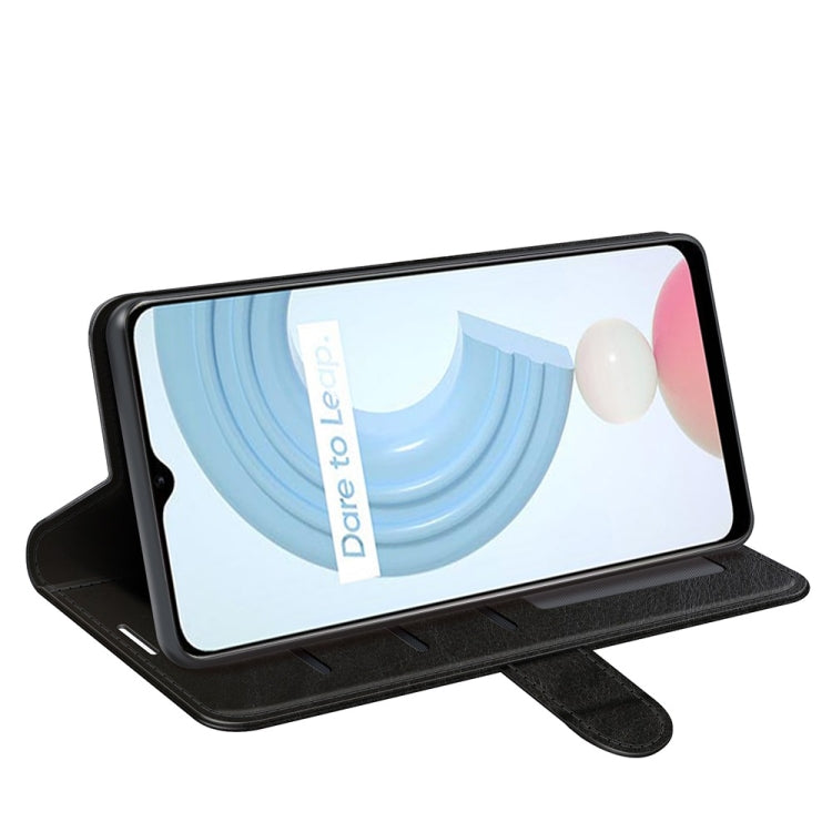 For OPPO Realme C21Y R64 Texture Single Horizontal Flip Protective Case with Holder & Card Slots & Wallet& Photo Frame