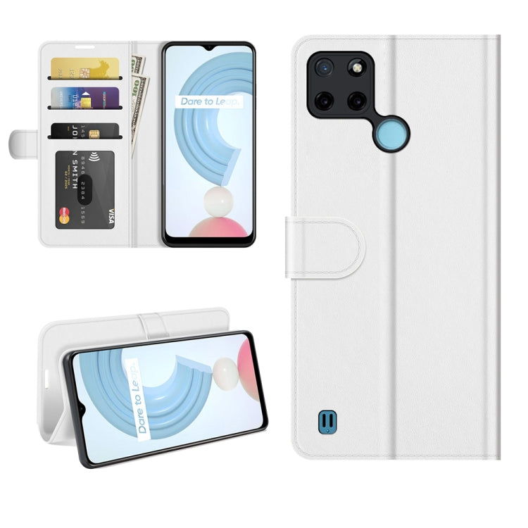 For OPPO Realme C21Y R64 Texture Single Horizontal Flip Protective Case with Holder & Card Slots & Wallet& Photo Frame