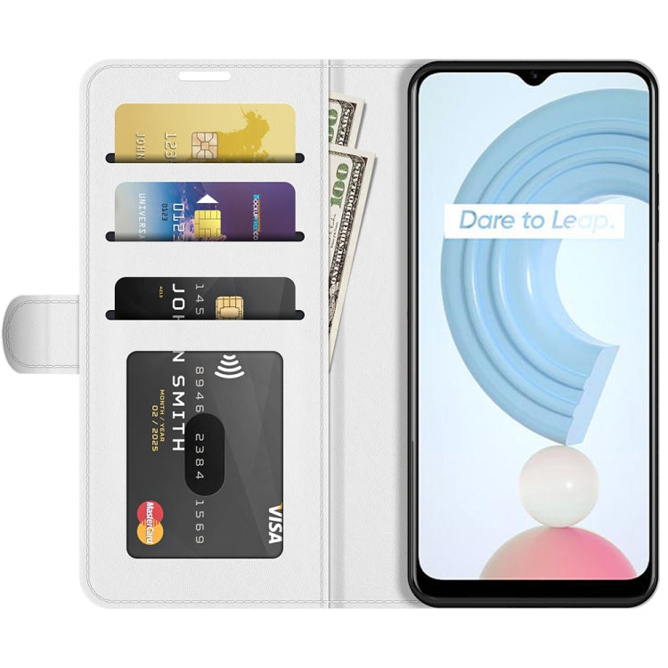 For OPPO Realme C21Y R64 Texture Single Horizontal Flip Protective Case with Holder & Card Slots & Wallet& Photo Frame