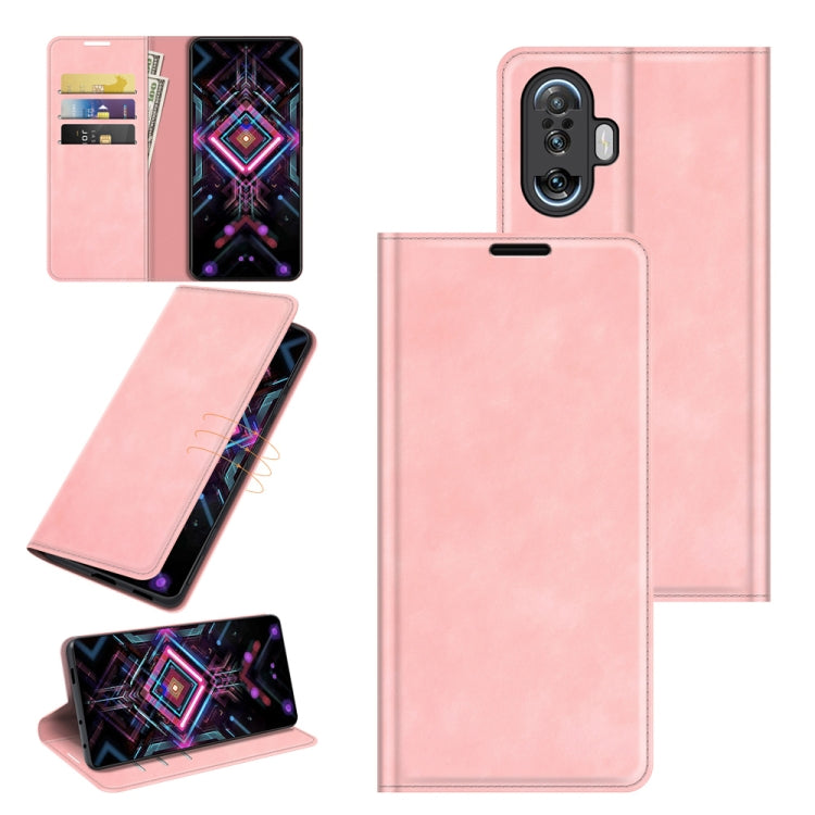 For Xiaomi Poco F3 GT Retro-skin Business Magnetic Suction Leather Case with Holder & Card Slots & Wallet