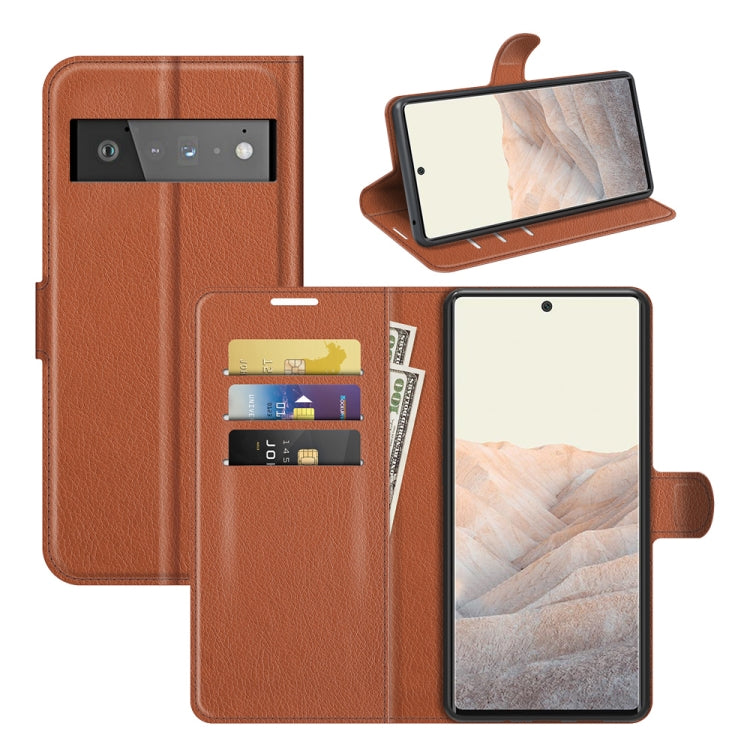 For Google Pixel 6 Pro Litchi Texture Horizontal Flip Protective Case with Holder & Card Slots & Wallet