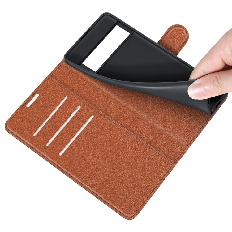 For Google Pixel 6 Pro Litchi Texture Horizontal Flip Protective Case with Holder & Card Slots & Wallet
