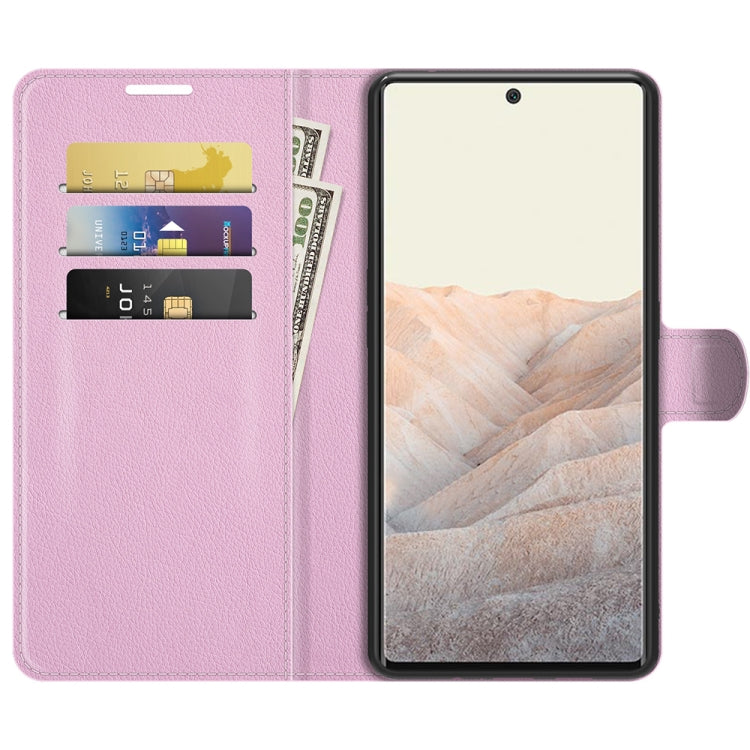 For Google Pixel 6 Pro Litchi Texture Horizontal Flip Protective Case with Holder & Card Slots & Wallet