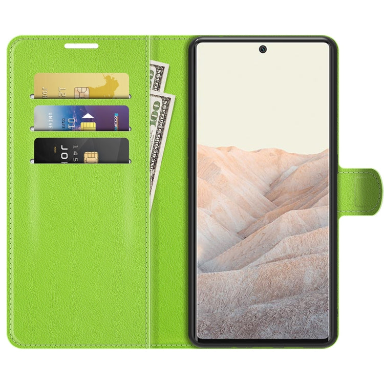 For Google Pixel 6 Pro Litchi Texture Horizontal Flip Protective Case with Holder & Card Slots & Wallet