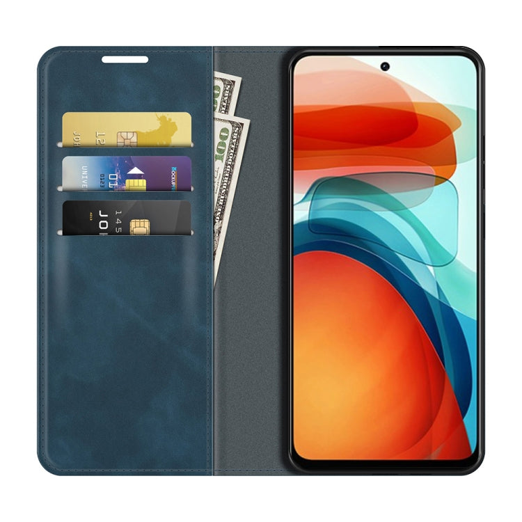 For Xiaomi Redmi Note 10 Pro 5G China / Poco X3 GT Retro-skin Business Magnetic Suction Leather Case with Holder & Card Slots & Wallet