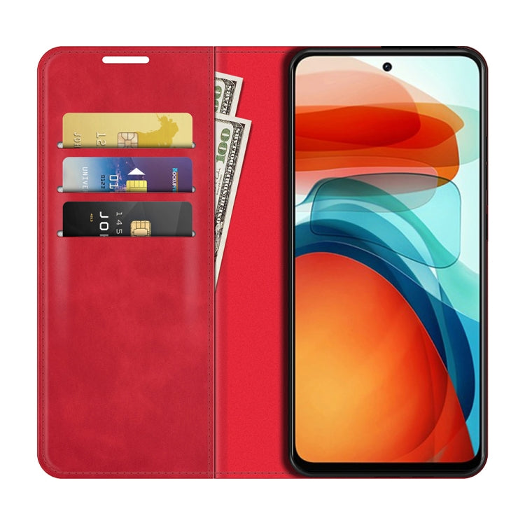 For Xiaomi Redmi Note 10 Pro 5G China / Poco X3 GT Retro-skin Business Magnetic Suction Leather Case with Holder & Card Slots & Wallet