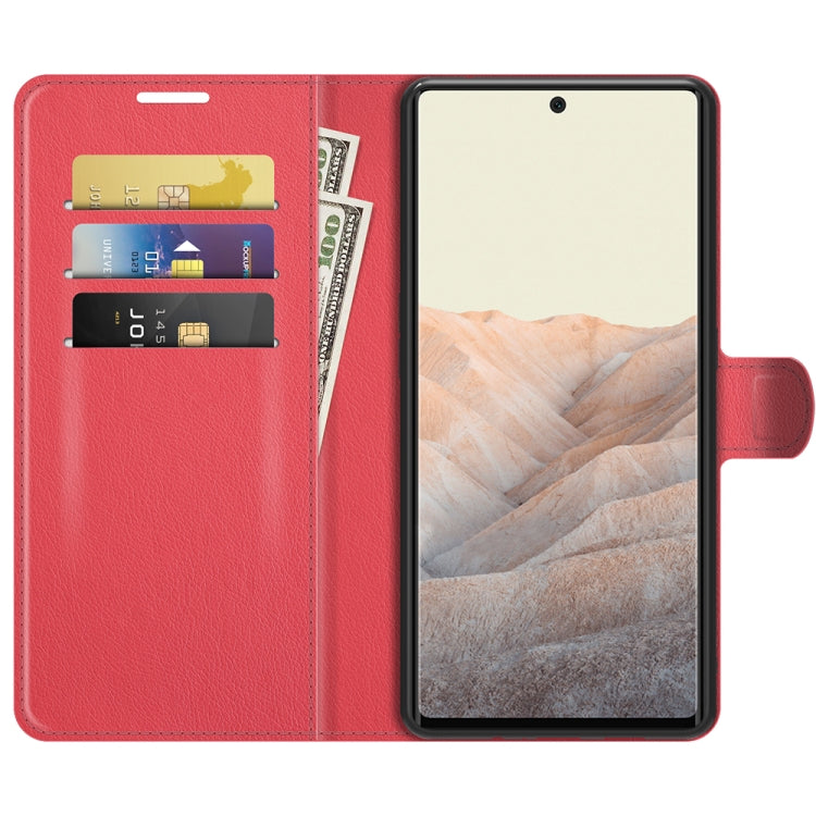 For Google Pixel 6 Litchi Texture Horizontal Flip Protective Case with Holder & Card Slots & Wallet