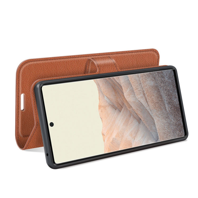 For Google Pixel 6 Litchi Texture Horizontal Flip Protective Case with Holder & Card Slots & Wallet