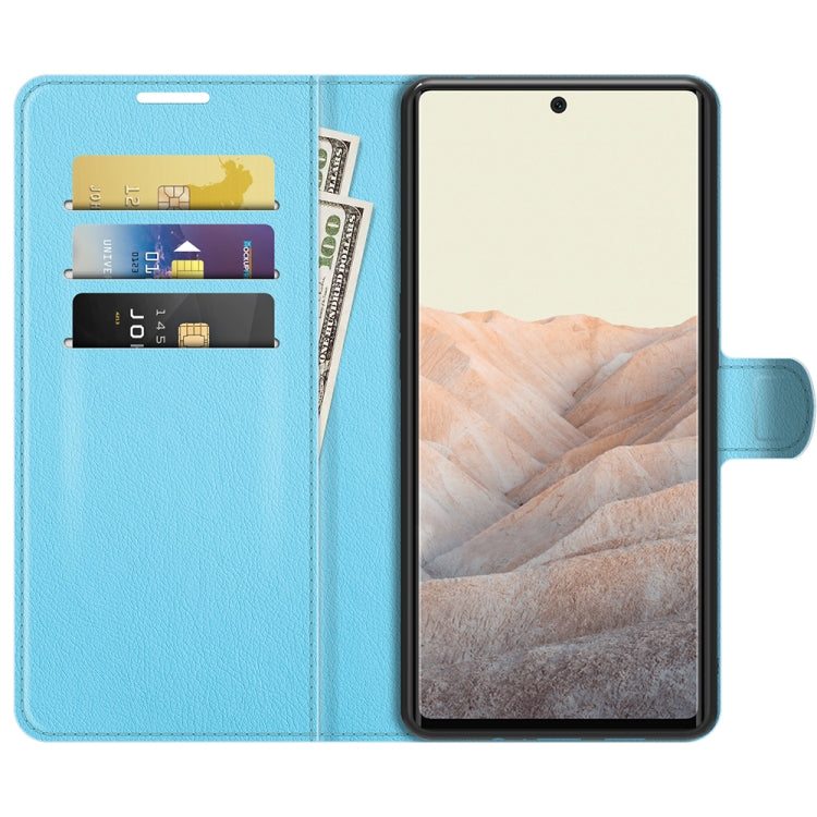 For Google Pixel 6 Litchi Texture Horizontal Flip Protective Case with Holder & Card Slots & Wallet