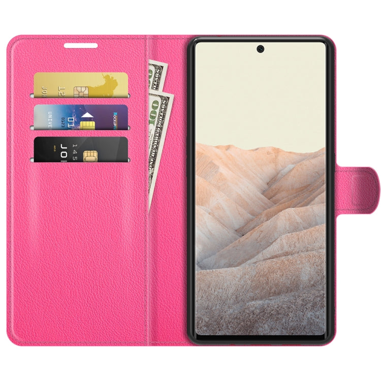 For Google Pixel 6 Litchi Texture Horizontal Flip Protective Case with Holder & Card Slots & Wallet