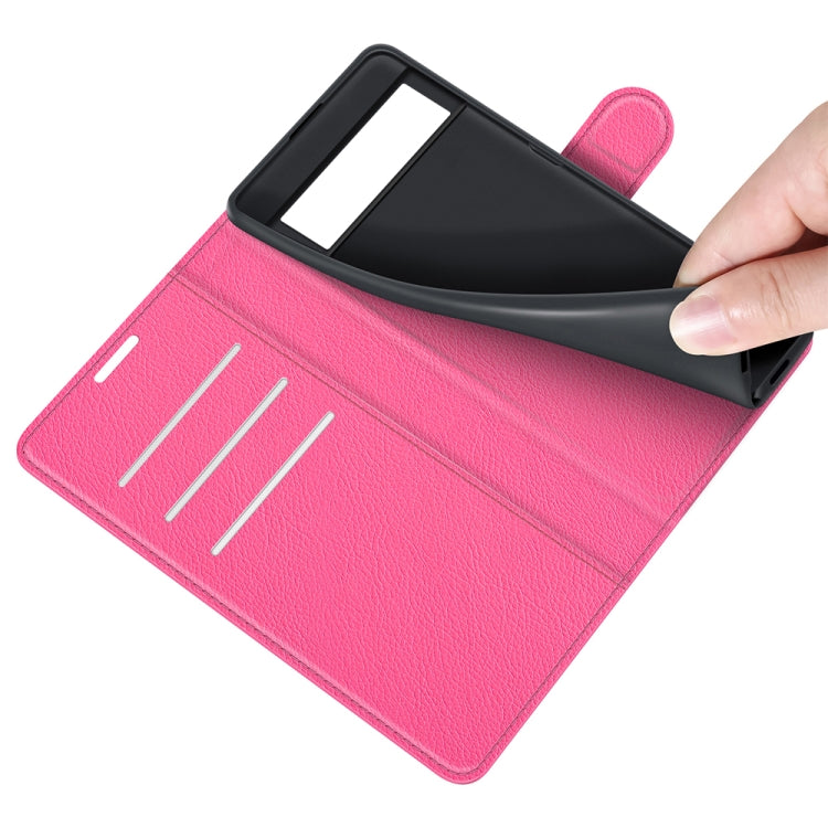 For Google Pixel 6 Litchi Texture Horizontal Flip Protective Case with Holder & Card Slots & Wallet