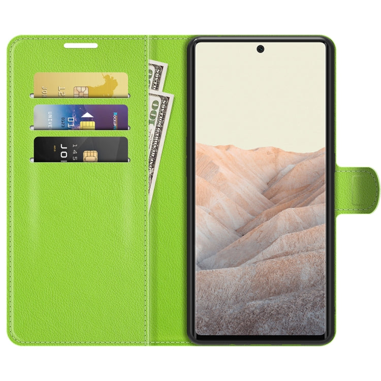 For Google Pixel 6 Litchi Texture Horizontal Flip Protective Case with Holder & Card Slots & Wallet