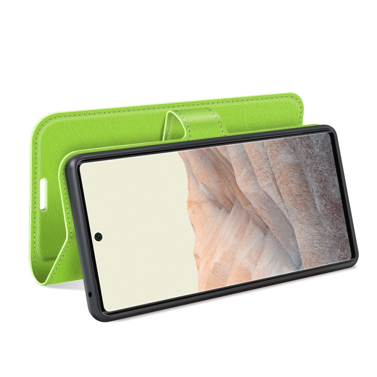 For Google Pixel 6 Litchi Texture Horizontal Flip Protective Case with Holder & Card Slots & Wallet