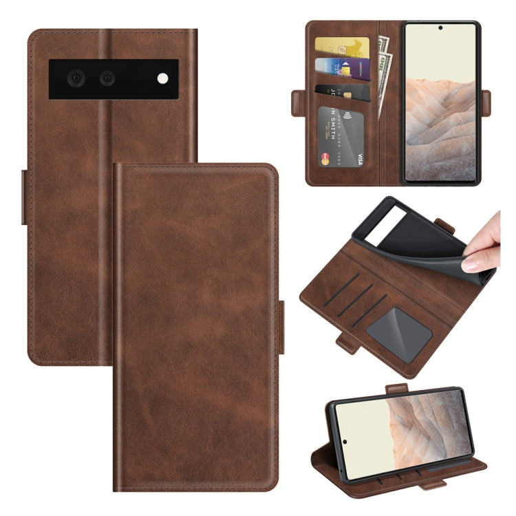 For Google Pixel 6 Dual-side Magnetic Buckle Horizontal Flip Leather Case with Holder & Card Slots & Wallet