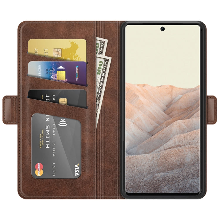 For Google Pixel 6 Dual-side Magnetic Buckle Horizontal Flip Leather Case with Holder & Card Slots & Wallet