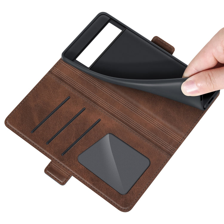 For Google Pixel 6 Dual-side Magnetic Buckle Horizontal Flip Leather Case with Holder & Card Slots & Wallet