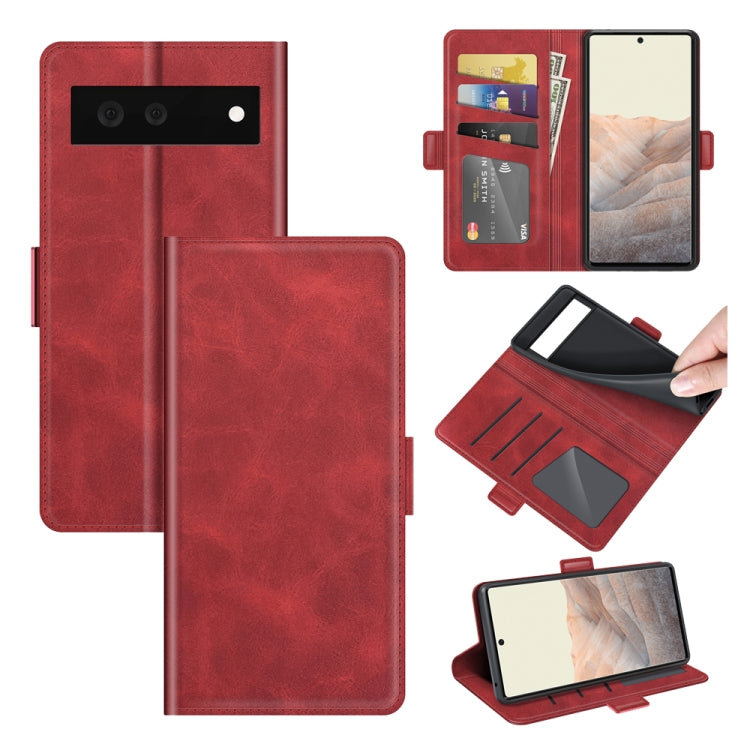 For Google Pixel 6 Dual-side Magnetic Buckle Horizontal Flip Leather Case with Holder & Card Slots & Wallet