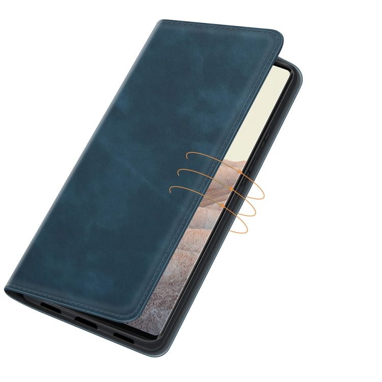 For Google Pixel 6 Retro-skin Business Magnetic Suction Leather Case with Holder & Card Slots & Wallet