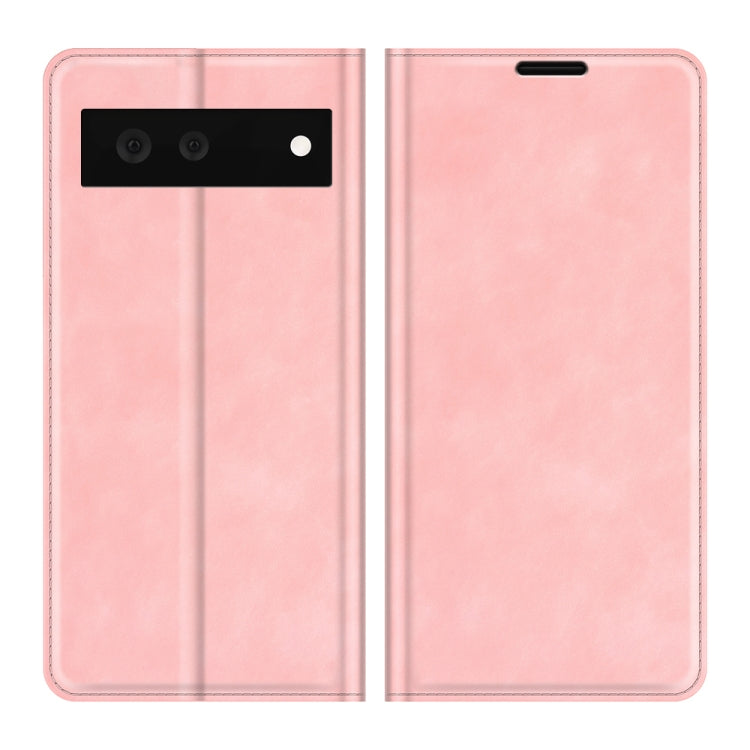 For Google Pixel 6 Retro-skin Business Magnetic Suction Leather Case with Holder & Card Slots & Wallet