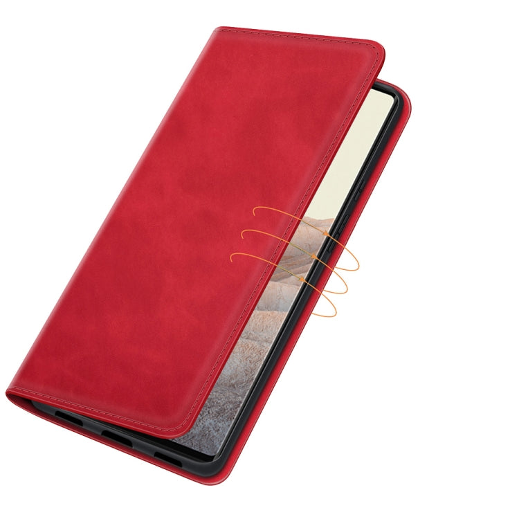 For Google Pixel 6 Retro-skin Business Magnetic Suction Leather Case with Holder & Card Slots & Wallet