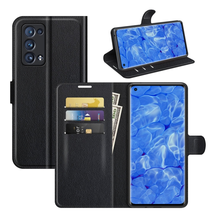 For OPPO Reno6 Pro+ 5G Litchi Texture Horizontal Flip Protective Case with Holder & Card Slots & Wallet