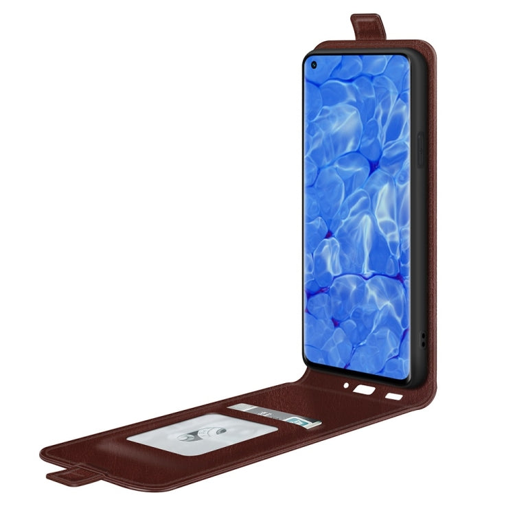 For OPPO Reno6 Pro+ 5G R64 Texture Single Vertical Flip Leather Protective Case with Card Slots & Photo Frame