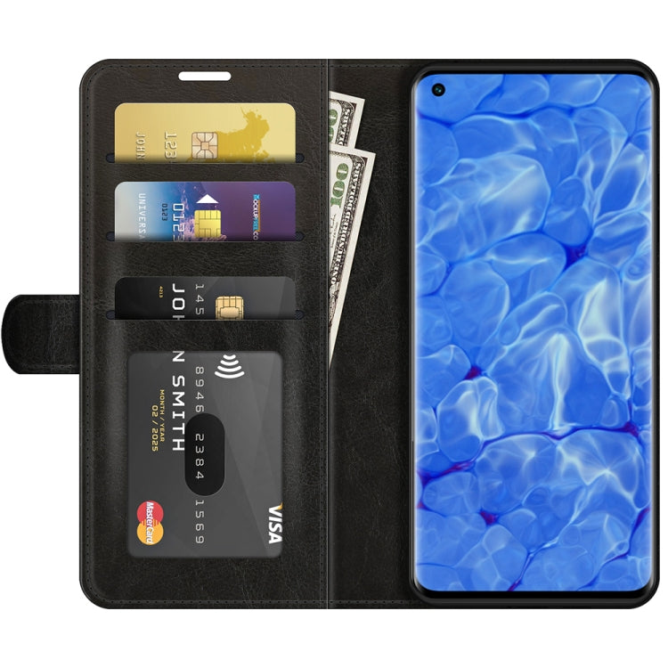 For OPPO Reno6 Pro+ 5G R64 Texture Single Horizontal Flip Protective Case with Holder & Card Slots & Wallet& Photo Frame