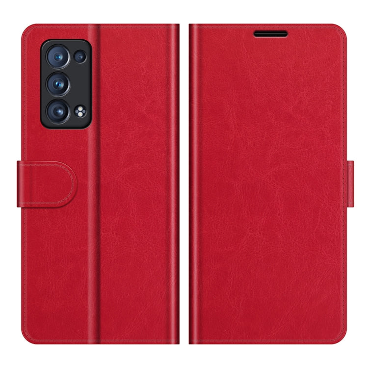 For OPPO Reno6 Pro+ 5G R64 Texture Single Horizontal Flip Protective Case with Holder & Card Slots & Wallet& Photo Frame