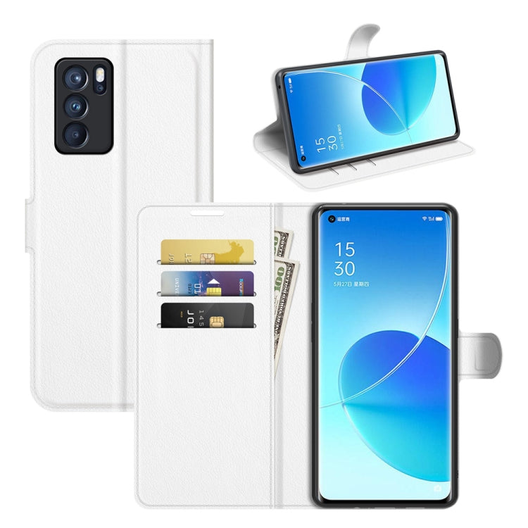 For OPPO Reno6 Pro 5G Litchi Texture Horizontal Flip Protective Case with Holder & Card Slots & Wallet