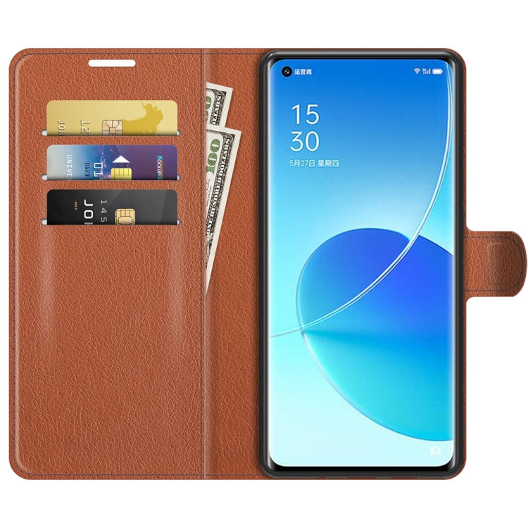 For OPPO Reno6 Pro 5G Litchi Texture Horizontal Flip Protective Case with Holder & Card Slots & Wallet