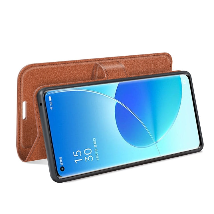 For OPPO Reno6 Pro 5G Litchi Texture Horizontal Flip Protective Case with Holder & Card Slots & Wallet