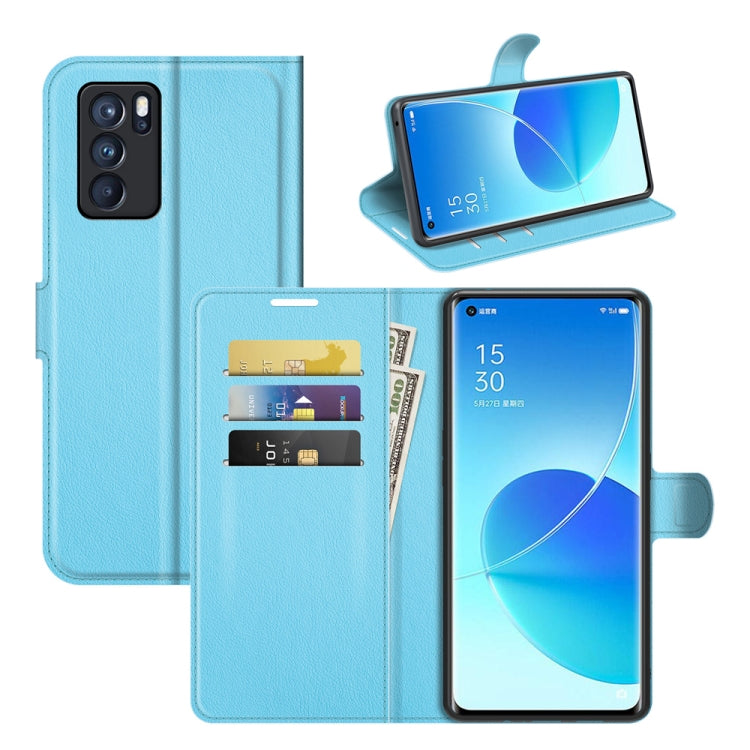For OPPO Reno6 Pro 5G Litchi Texture Horizontal Flip Protective Case with Holder & Card Slots & Wallet