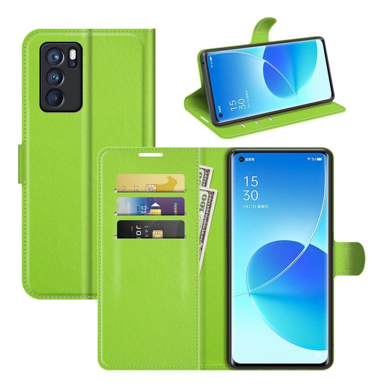 For OPPO Reno6 Pro 5G Litchi Texture Horizontal Flip Protective Case with Holder & Card Slots & Wallet
