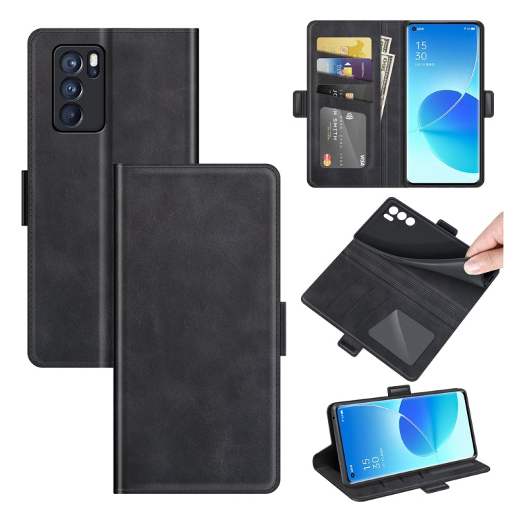 For OPPO Reno6 Pro 5G Dual-side Magnetic Buckle Horizontal Flip Leather Case with Holder & Card Slots & Wallet