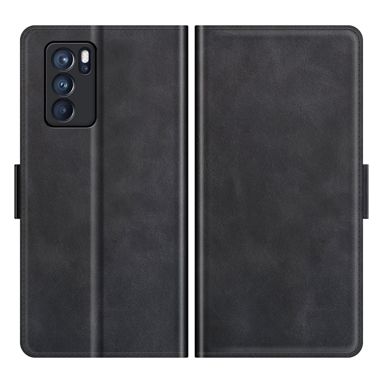 For OPPO Reno6 Pro 5G Dual-side Magnetic Buckle Horizontal Flip Leather Case with Holder & Card Slots & Wallet