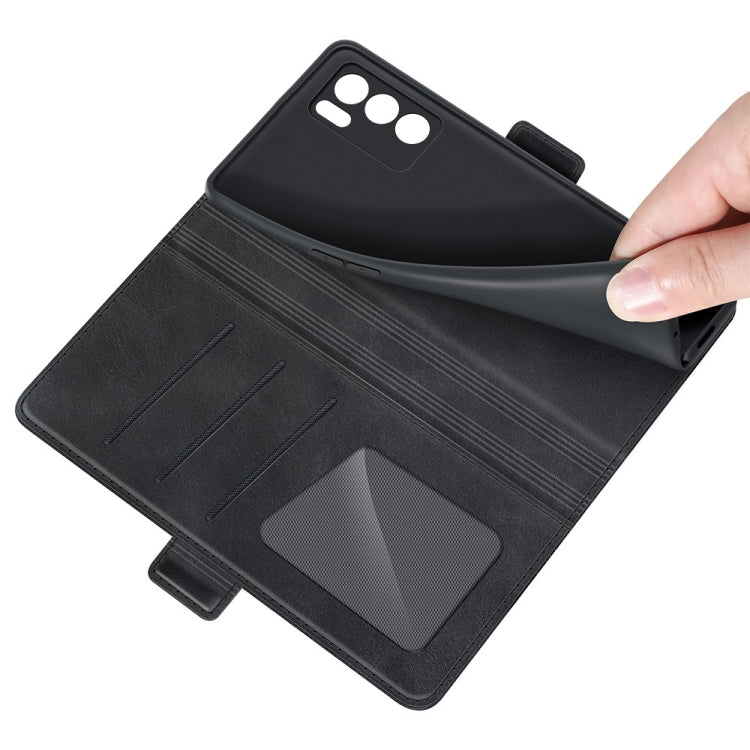 For OPPO Reno6 Pro 5G Dual-side Magnetic Buckle Horizontal Flip Leather Case with Holder & Card Slots & Wallet