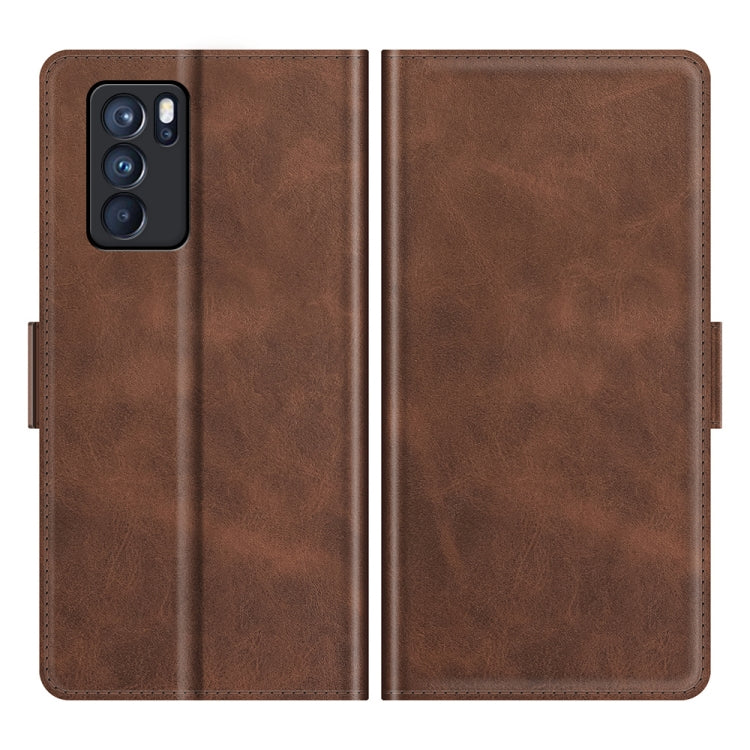 For OPPO Reno6 Pro 5G Dual-side Magnetic Buckle Horizontal Flip Leather Case with Holder & Card Slots & Wallet